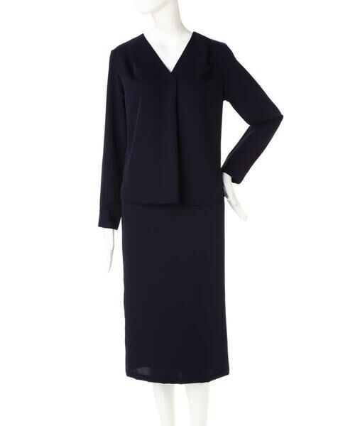 **N.Natural Beauty Basic / エヌ ナチュラルビューティーベーシック ワンピース | ダブルクロスセットアップワンピース | 詳細14