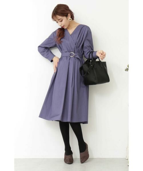 ＊＊N.Natural Beauty Basic / エヌ ナチュラルビューティーベーシック ワンピース | タイプライターカシュクールワンピース | 詳細2