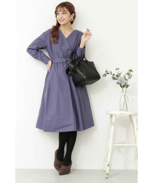 ＊＊N.Natural Beauty Basic / エヌ ナチュラルビューティーベーシック ワンピース | タイプライターカシュクールワンピース | 詳細3