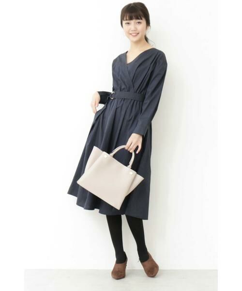 ＊＊N.Natural Beauty Basic / エヌ ナチュラルビューティーベーシック ワンピース | タイプライターカシュクールワンピース | 詳細17