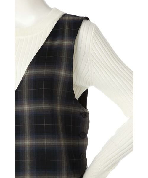 ＊＊N.Natural Beauty Basic / エヌ ナチュラルビューティーベーシック ワンピース | チェック裏起毛ワンピース | 詳細10