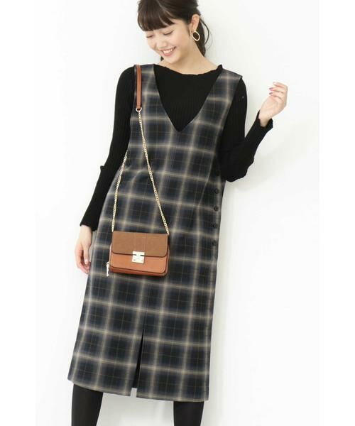 ＊＊N.Natural Beauty Basic / エヌ ナチュラルビューティーベーシック ワンピース | チェック裏起毛ワンピース | 詳細4