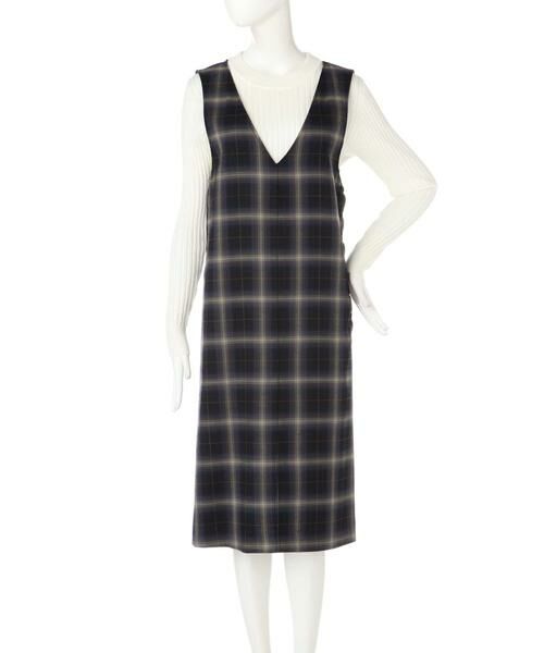 ＊＊N.Natural Beauty Basic / エヌ ナチュラルビューティーベーシック ワンピース | チェック裏起毛ワンピース | 詳細6