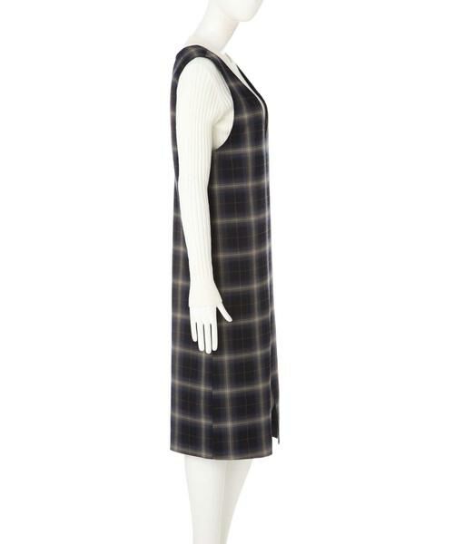 ＊＊N.Natural Beauty Basic / エヌ ナチュラルビューティーベーシック ワンピース | チェック裏起毛ワンピース | 詳細8