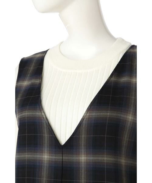 ＊＊N.Natural Beauty Basic / エヌ ナチュラルビューティーベーシック ワンピース | チェック裏起毛ワンピース | 詳細9