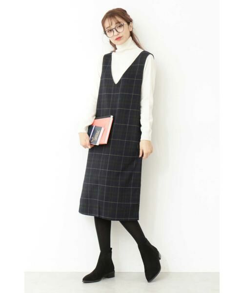 ＊＊N.Natural Beauty Basic / エヌ ナチュラルビューティーベーシック ワンピース | チェック裏起毛ワンピース | 詳細16