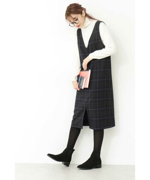 ＊＊N.Natural Beauty Basic / エヌ ナチュラルビューティーベーシック ワンピース | チェック裏起毛ワンピース | 詳細17