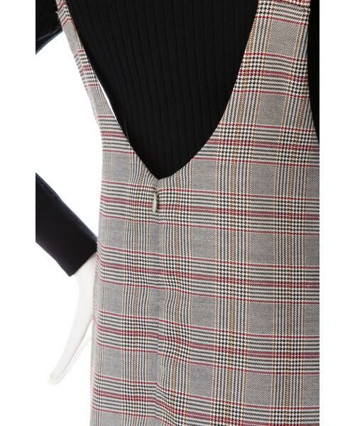 ＊＊N.Natural Beauty Basic / エヌ ナチュラルビューティーベーシック ワンピース | チェックサスペンダーワンピース | 詳細10