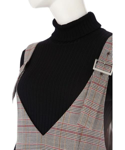 ＊＊N.Natural Beauty Basic / エヌ ナチュラルビューティーベーシック ワンピース | チェックサスペンダーワンピース | 詳細8