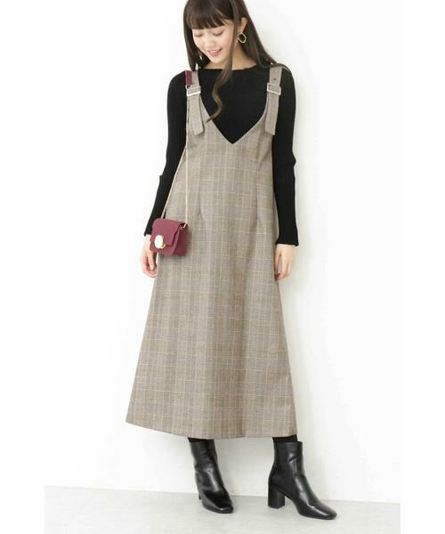 ＊＊N.Natural Beauty Basic / エヌ ナチュラルビューティーベーシック ワンピース | チェックサスペンダーワンピース | 詳細14