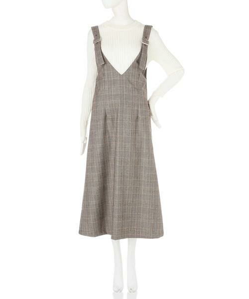 ＊＊N.Natural Beauty Basic / エヌ ナチュラルビューティーベーシック ワンピース | チェックサスペンダーワンピース | 詳細17