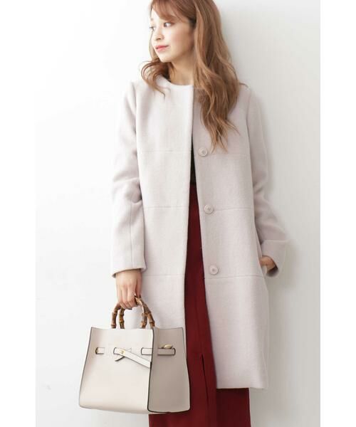 ＊＊N.Natural Beauty Basic / エヌ ナチュラルビューティーベーシック アウター | アンゴラビーバーコート（グレー）