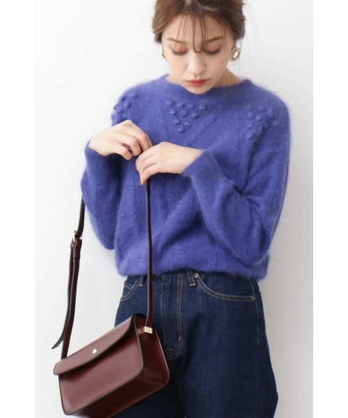 ＊＊N.Natural Beauty Basic / エヌ ナチュラルビューティーベーシック ニット・セーター | アンゴラナイロンニット（ブルー）