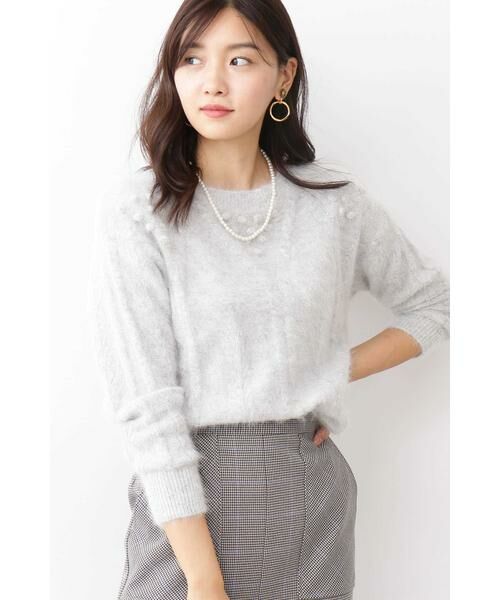 ＊＊N.Natural Beauty Basic / エヌ ナチュラルビューティーベーシック ニット・セーター | アンゴラナイロンニット（TOPグレー）