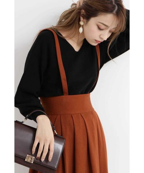 ＊＊N.Natural Beauty Basic / エヌ ナチュラルビューティーベーシック ニット・セーター | ウールベーシックⅡVネックニット（ブラック）