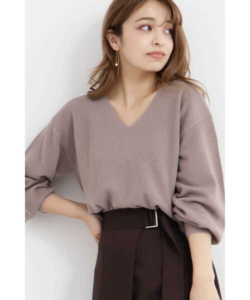 ＊＊N.Natural Beauty Basic / エヌ ナチュラルビューティーベーシック ニット・セーター | ウールベーシックⅡVネックニット（ベージュ）