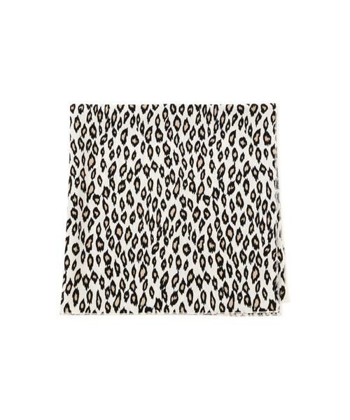 ＊＊N.Natural Beauty Basic / エヌ ナチュラルビューティーベーシック マフラー・ショール・スヌード・ストール | レオパード柄スカーフ（ベージュ×レオパード1）