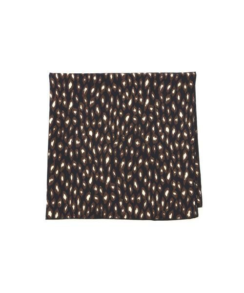 ＊＊N.Natural Beauty Basic / エヌ ナチュラルビューティーベーシック マフラー・ショール・スヌード・ストール | レオパード柄スカーフ（ネイビー×レオパード1）