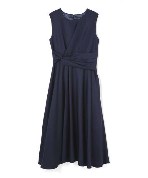＊＊N.Natural Beauty Basic / エヌ ナチュラルビューティーベーシック ワンピース | 編み上げワンピース（ネイビー）