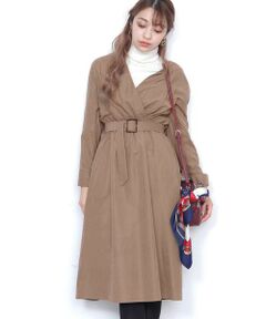 カシュクールピーチワンピース