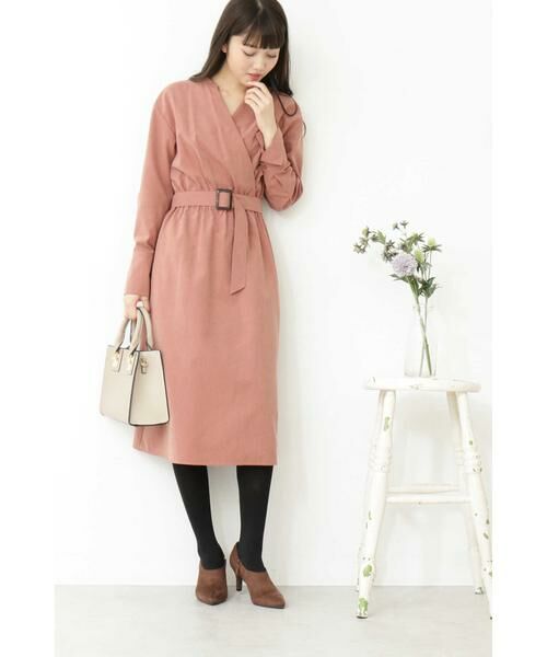 ＊＊N.Natural Beauty Basic / エヌ ナチュラルビューティーベーシック ワンピース | カシュクールピーチワンピース | 詳細4