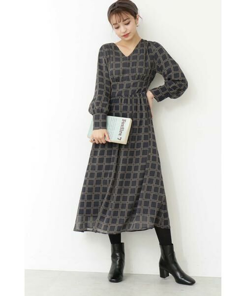 ＊＊N.Natural Beauty Basic / エヌ ナチュラルビューティーベーシック ワンピース | レトロチェックプリントワンピース | 詳細2