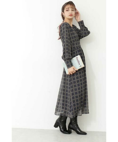 ＊＊N.Natural Beauty Basic / エヌ ナチュラルビューティーベーシック ワンピース | レトロチェックプリントワンピース | 詳細4