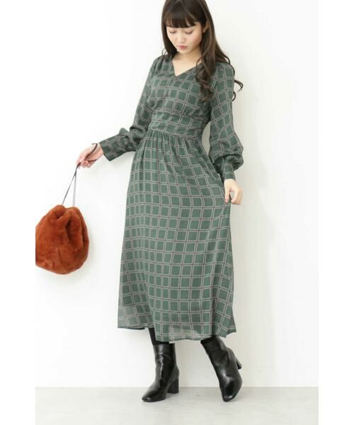 ＊＊N.Natural Beauty Basic / エヌ ナチュラルビューティーベーシック ワンピース | レトロチェックプリントワンピース | 詳細13