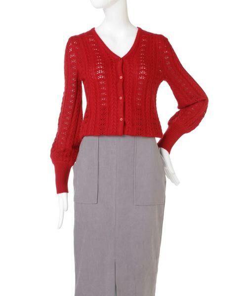 ＊＊N.Natural Beauty Basic / エヌ ナチュラルビューティーベーシック カーディガン・ボレロ | レース編みニットカーディガン | 詳細5