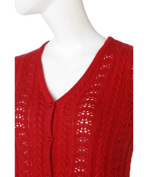 ＊＊N.Natural Beauty Basic / エヌ ナチュラルビューティーベーシック カーディガン・ボレロ | レース編みニットカーディガン | 詳細8