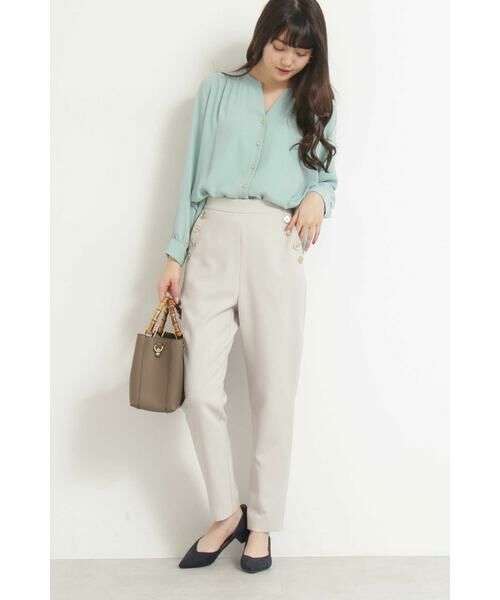 ＊＊N.Natural Beauty Basic / エヌ ナチュラルビューティーベーシック シャツ・ブラウス | ゴールドパーツボタンブラウス | 詳細12