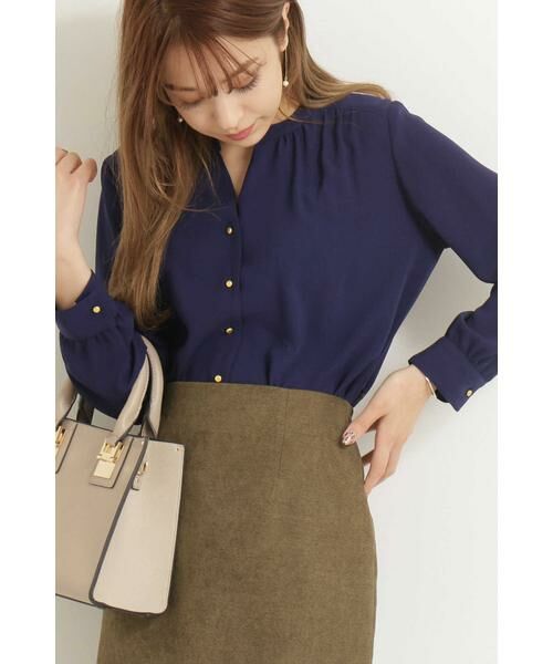 ＊＊N.Natural Beauty Basic / エヌ ナチュラルビューティーベーシック シャツ・ブラウス | ゴールドパーツボタンブラウス | 詳細24