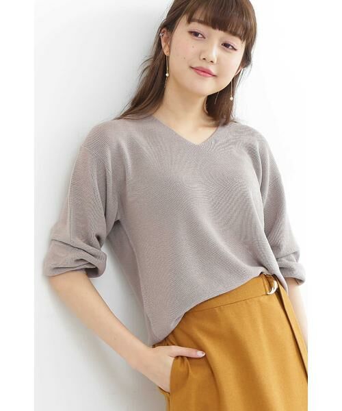 ＊＊N.Natural Beauty Basic / エヌ ナチュラルビューティーベーシック ニット・セーター | ウールベーシックⅢVネックニット（ベージュ）