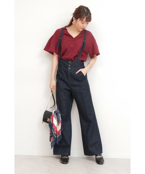 ＊＊N.Natural Beauty Basic / エヌ ナチュラルビューティーベーシック パンツ | サスペンダー付ハイウエストワイドデニムパンツ | 詳細14