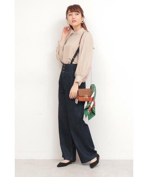 ＊＊N.Natural Beauty Basic / エヌ ナチュラルビューティーベーシック パンツ | サスペンダー付ハイウエストワイドデニムパンツ | 詳細3