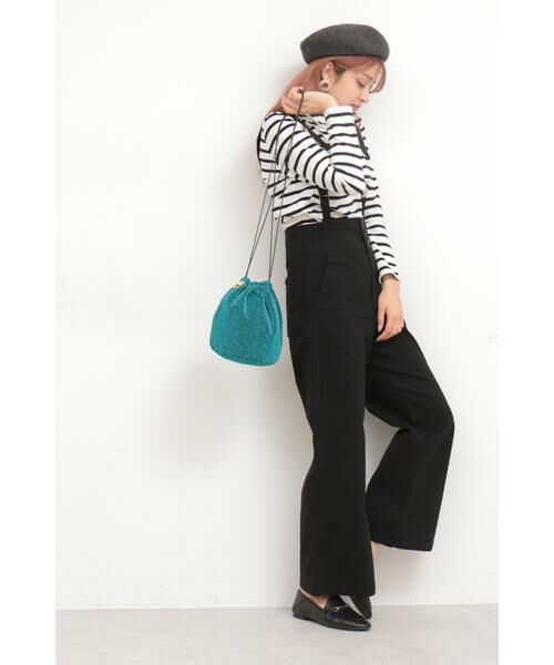 ＊＊N.Natural Beauty Basic / エヌ ナチュラルビューティーベーシック パンツ | サスペンダー付ハイウエストワイドデニムパンツ | 詳細18