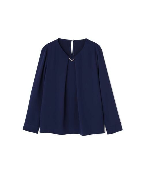 ＊＊N.Natural Beauty Basic / エヌ ナチュラルビューティーベーシック シャツ・ブラウス | Ｖネックパーツ付とろみブラウス | 詳細1