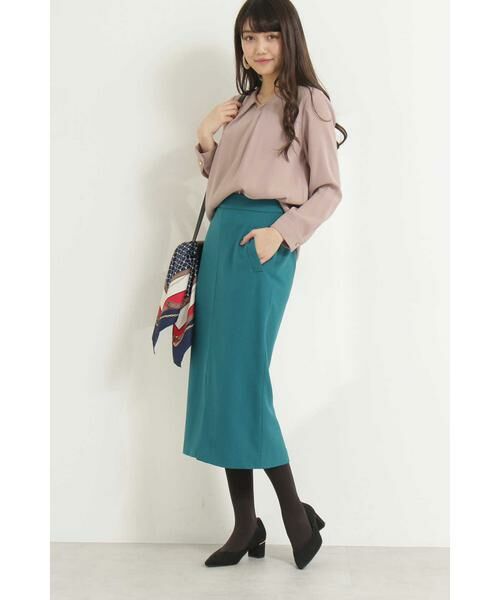 ＊＊N.Natural Beauty Basic / エヌ ナチュラルビューティーベーシック シャツ・ブラウス | Ｖネックパーツ付とろみブラウス | 詳細7