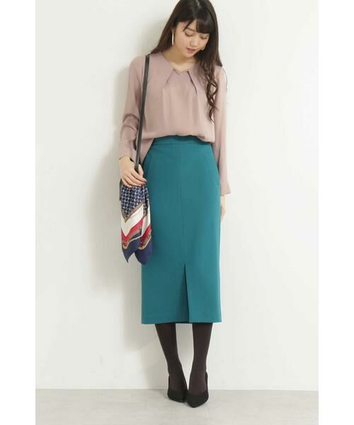 ＊＊N.Natural Beauty Basic / エヌ ナチュラルビューティーベーシック シャツ・ブラウス | Ｖネックパーツ付とろみブラウス | 詳細8