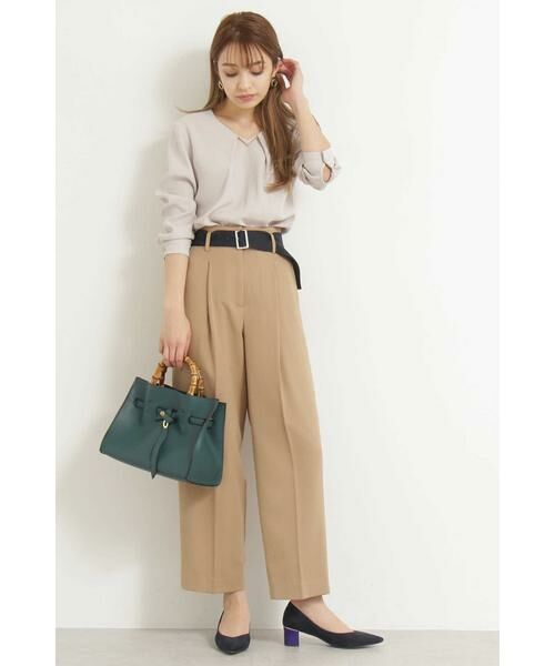 ＊＊N.Natural Beauty Basic / エヌ ナチュラルビューティーベーシック シャツ・ブラウス | Ｖネックパーツ付とろみブラウス | 詳細12