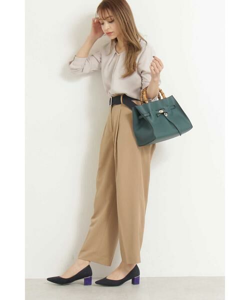 ＊＊N.Natural Beauty Basic / エヌ ナチュラルビューティーベーシック シャツ・ブラウス | Ｖネックパーツ付とろみブラウス | 詳細13