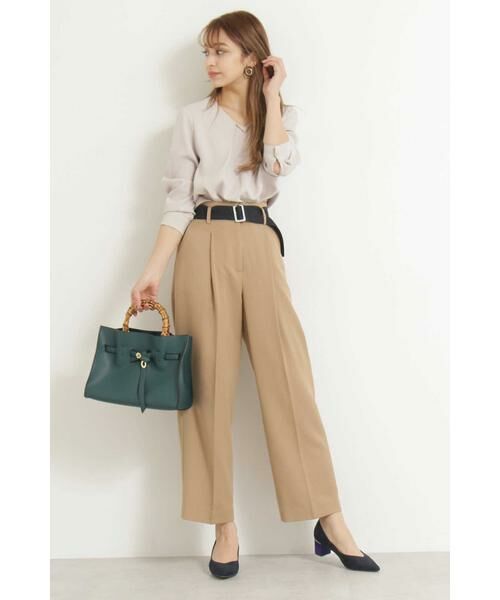 ＊＊N.Natural Beauty Basic / エヌ ナチュラルビューティーベーシック シャツ・ブラウス | Ｖネックパーツ付とろみブラウス | 詳細14