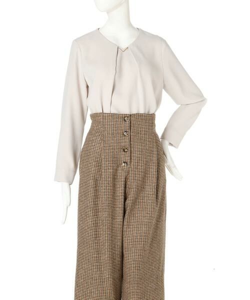 ＊＊N.Natural Beauty Basic / エヌ ナチュラルビューティーベーシック シャツ・ブラウス | Ｖネックパーツ付とろみブラウス | 詳細15