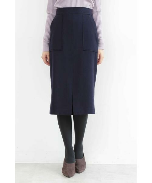 ＊＊N.Natural Beauty Basic / エヌ ナチュラルビューティーベーシック スカート | ウールサキソニーフロントスリットスカート | 詳細12
