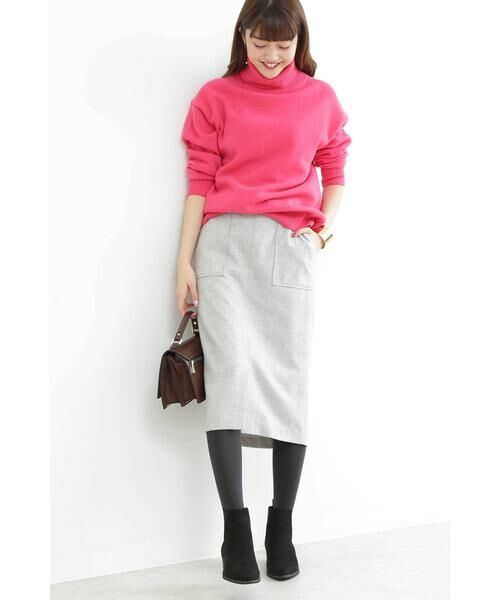 ＊＊N.Natural Beauty Basic / エヌ ナチュラルビューティーベーシック スカート | ウールサキソニーフロントスリットスカート | 詳細18