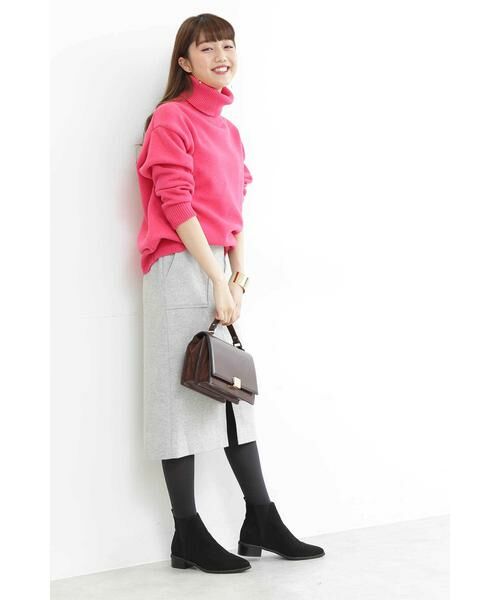 ＊＊N.Natural Beauty Basic / エヌ ナチュラルビューティーベーシック スカート | ウールサキソニーフロントスリットスカート | 詳細20