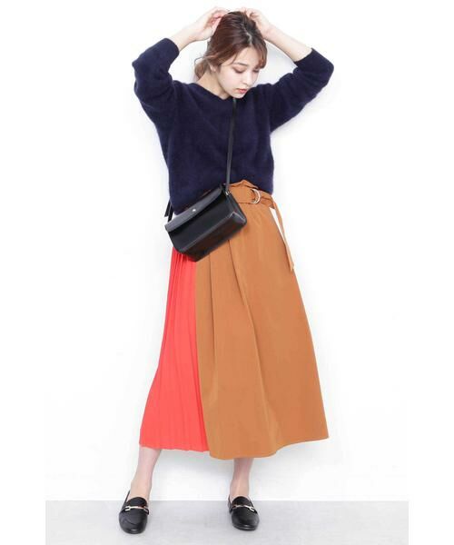 ＊＊N.Natural Beauty Basic / エヌ ナチュラルビューティーベーシック スカート | バイカラープリーツスカート | 詳細2