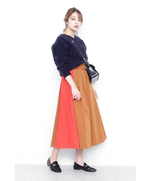 ＊＊N.Natural Beauty Basic / エヌ ナチュラルビューティーベーシック スカート | バイカラープリーツスカート | 詳細4