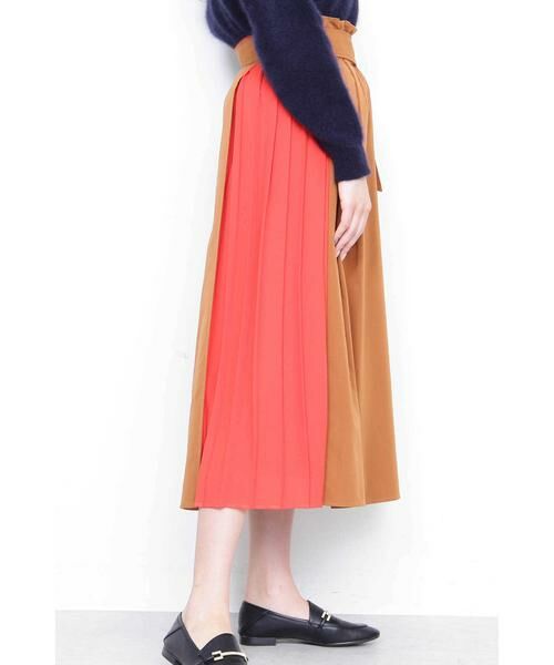 ＊＊N.Natural Beauty Basic / エヌ ナチュラルビューティーベーシック スカート | バイカラープリーツスカート | 詳細8