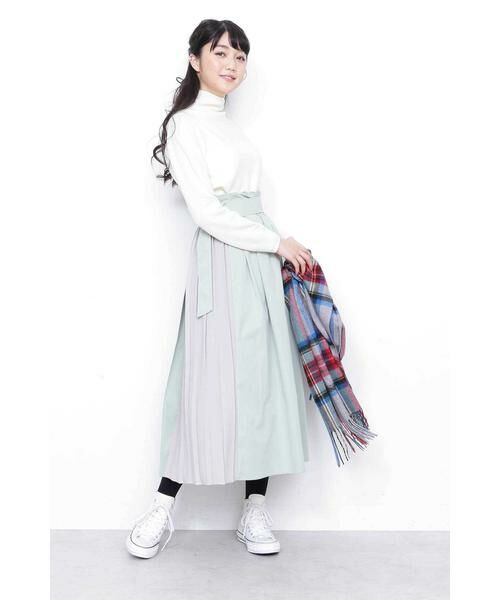 ＊＊N.Natural Beauty Basic / エヌ ナチュラルビューティーベーシック スカート | バイカラープリーツスカート | 詳細15